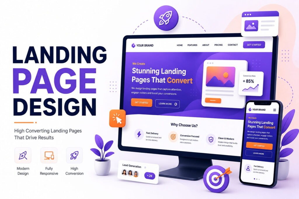 Landing page design