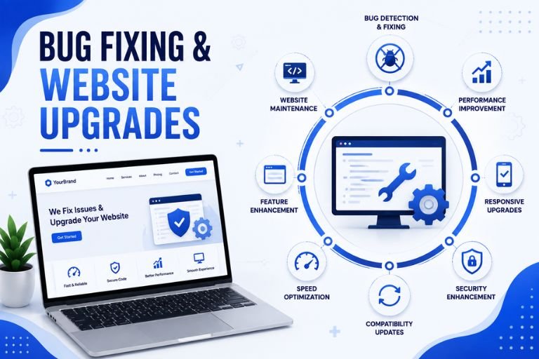 bug fixing and website upgrades